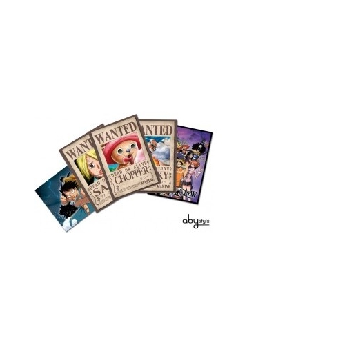 ONE PIECE - Cartes postales - Set 3 Chopper Wanted & Co - Figurine-Discount