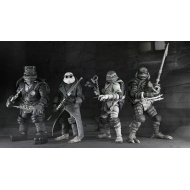 Universal Monsters X Teenage Mutant Ninja Turtles - Pack 4 figurines Turtles Black & White 18 cm