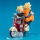 Dragonball Z 05 Desktop Real McCoy - Diorama Super Saiyan Son Goku & Super Saiyan Son Gohan & Motorbike 16 cm