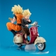 Dragonball Z 05 Desktop Real McCoy - Diorama Super Saiyan Son Goku & Super Saiyan Son Gohan & Motorbike 16 cm