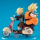 Dragonball Z 05 Desktop Real McCoy - Diorama Super Saiyan Son Goku & Super Saiyan Son Gohan & Motorbike 16 cm