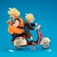 Dragonball Z 05 Desktop Real McCoy - Diorama Super Saiyan Son Goku & Super Saiyan Son Gohan & Motorbike 16 cm