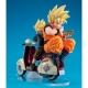 Dragonball Z 05 Desktop Real McCoy - Diorama Super Saiyan Son Goku & Super Saiyan Son Gohan & Motorbike 16 cm