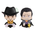 One Piece - Statuette Look Up Dracule Mihawk & Crocodile 11 cm (avec cadeau)