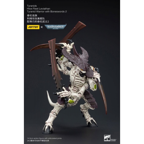 Warhammer 40k - Figurine 1/18 Tyranids Hive Fleet Leviathan Tyranid Warrior avec Boneswords 2 15 cm