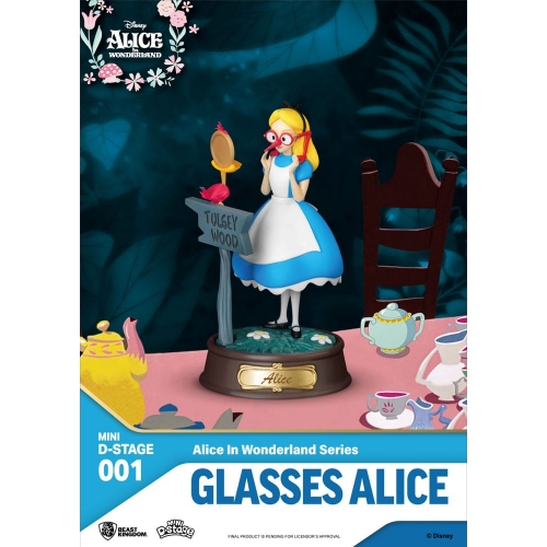 Alice au Pays des Merveilles - Statuette Mini Diorama Stage Glasses Alice 10 cm