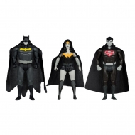 DC Direct - Pack de 3 Figurines Super Powers Batman, Superman & Wonder Woman Black & White Accent Edition Gold Label 13 cm