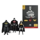 DC Direct - Pack de 3 Figurines Super Powers Batman, Superman & Wonder Woman Black & White Accent Edition Gold Label 13 cm