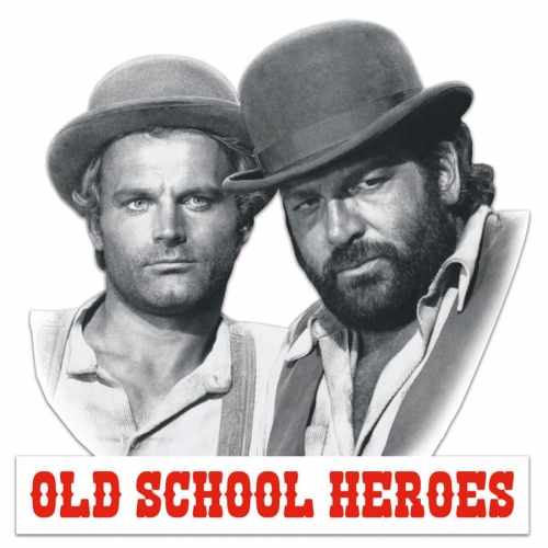 Bud Spencer - & Terence Hill - Panneau métal 3D Old School Heroes 45 x 45 cm