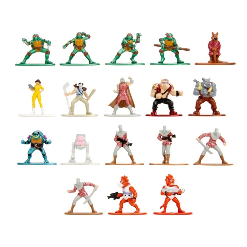 Les Tortues Ninja - Pack 18 figurines Les Tortues Ninja Diecast Nano Metalfigs 4 cm