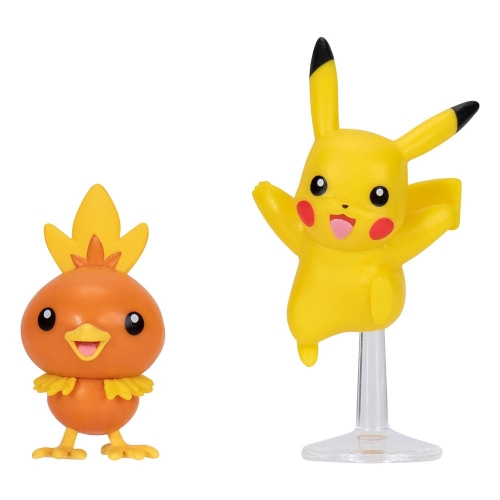 Pokémon - Pack 2 figurines First Partner Battle Figure Set Poussifeu & Pikachu 10