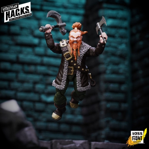 Vitruvian H.A.C.K.S. - Figurine Dwarf Mercenary Grimgrom