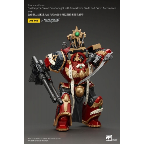 Warhammer - Figurine 1/18 Thousand Sons Contemptor-Osiron Dreadnought avec Gravis Force Blade And Gravis Autocannon 30 cm