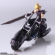 Final Fantasy VII Bring Arts - Figurine avec véhicule Cloud Strife & Hardy-Daytona 15 cm