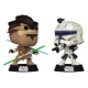 Star Wars : The Clone Wars - Pack 2 Figurines POP! Bobble Heads Pong Krell vs. Captain Rex 9 cm