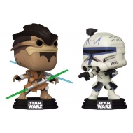 Star Wars : The Clone Wars - Pack 2 Figurines POP! Bobble Heads Pong Krell vs. Captain Rex 9 cm