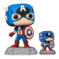 Avengers: Beyond Earth's Mightiest - Figurine POP! Captain America avec Pin's 9 cm