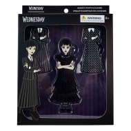 Mercredi - Set 4 pin's émaillés Mercredi Addams Paper Doll 3 cm By Loungefly