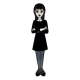 Mercredi - Set 4 pin's émaillés Mercredi  Addams Paper Doll 3 cm By Loungefly