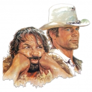 Bud Spencer & Terence Hill - Panneau métal 3D Bud & Terence 45 x 45 cm