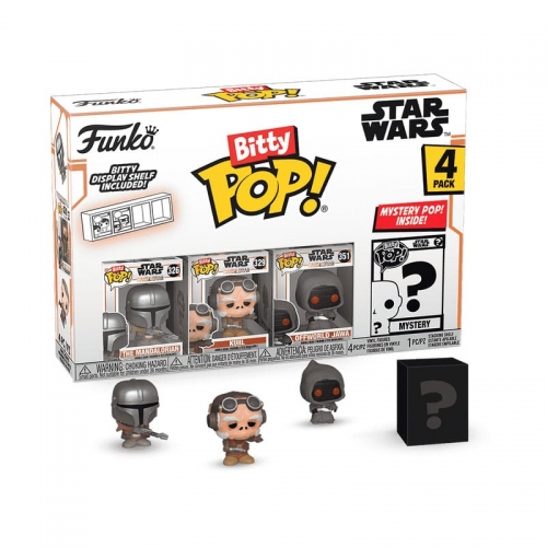 Star Wars : Mandalorian - Pack 4 figurines Bitty POP! Mandalorian 2,5 cm