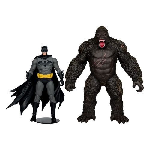 DC Justice League Monsterverse DC Multiverse - Pack de 2 figurines Batman & Kong 29 cm