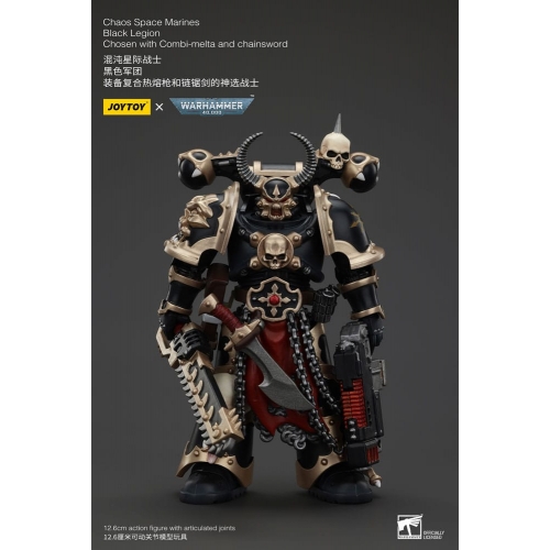 Warhammer 40k - Figurine Chaos Space Marines Black Legion Chosen avec Combi-melta et chainsword 20 cm