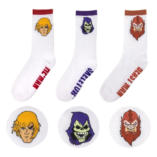 Les Maîtres de l'univers : Révélation - Set de 3 paires de chaussettes He-Man & Skeletor & Beast Man