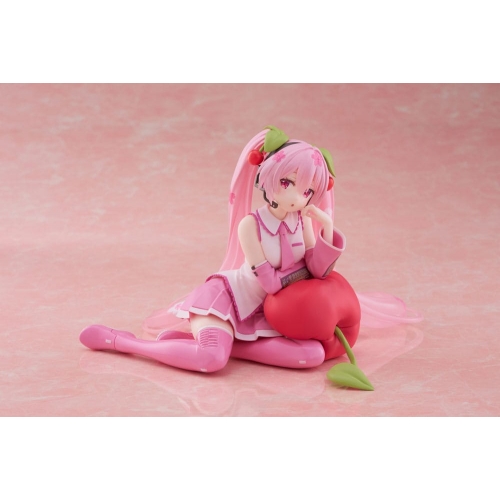 Hatsune Miku - Statuette Desktop Cute Figure Sakura Miku Cherry Cushion Ver. 13 cm