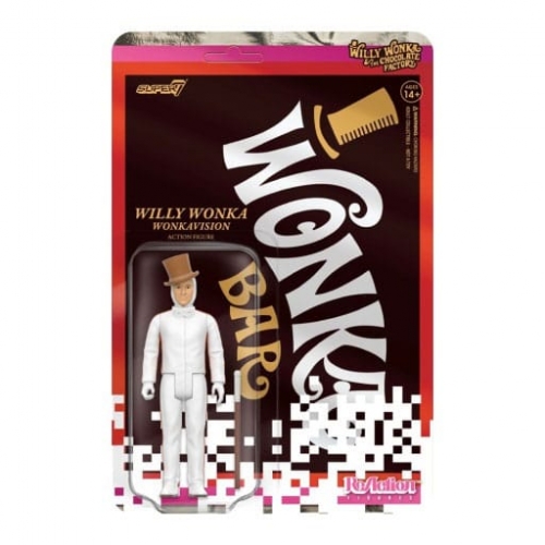 Charlie et la Chocolaterie (1971) - Figurine ReAction Willy Wonka (White Suit) 10 cm