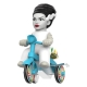 Universal Monsters - Figurine Super Cycles Bride of Frankenstein (White with Blue Trike) 13 cm