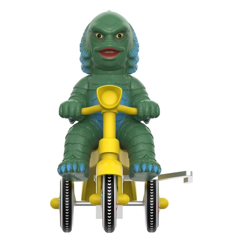 Universal Monsters - Figurine Super Cycles La Créature du Lagon Noir (Dark Green with Yellow Trike) 13 cm