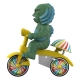 Universal Monsters - Figurine Super Cycles La Créature du Lagon Noir (Dark Green with Yellow Trike) 13 cm