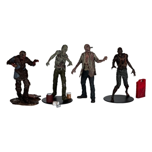 The Walking Dead - Pack 4 figurines Walkers 13 cm