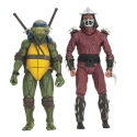 Les Tortues Ninja (1990 Movie) - Figurine Roof Top Battle Shredder vs Leo 18 cm