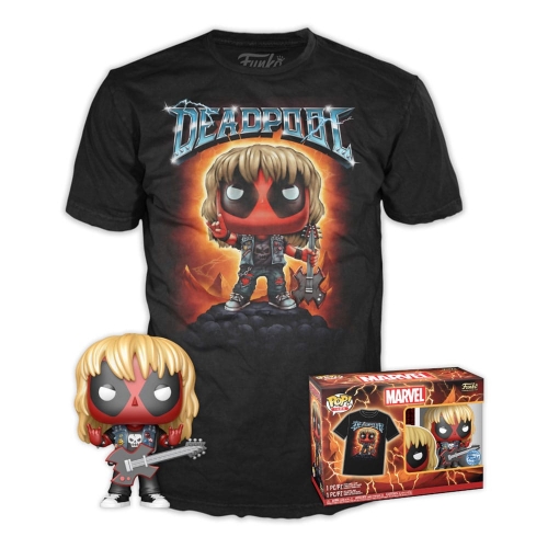 Deadpool - Set figurine et T-Shirt POP! & Tee Heavy Metal (M)