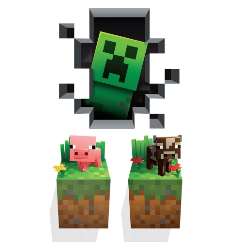 Minecraft - Pack 3 stickers Wall Clings Creatures