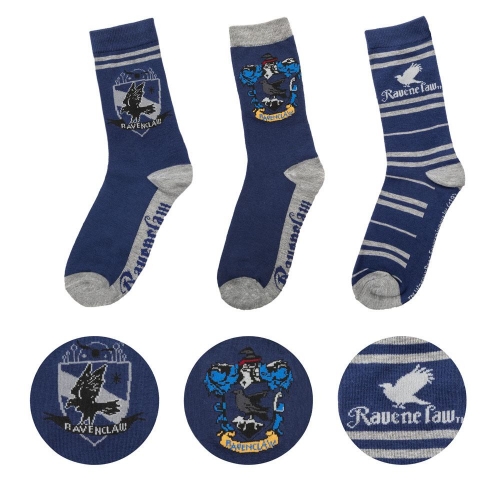 Harry Potter - Pack 3 paires de chaussettes Ravenclaw