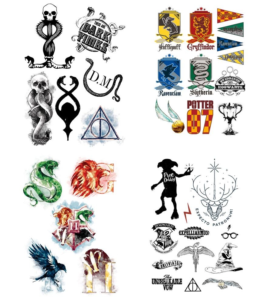 Harry Potter - Set 35 tatouages temporaires - Figurine-Discount