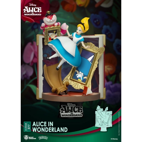 Disney - Diorama D-Stage Story Book Series Alice in Wonderland 15 cm