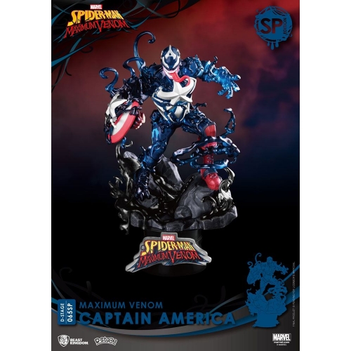 Marvel Comics - Diorama D-Stage Maximum Venom Captain America Special Edition 16 cm