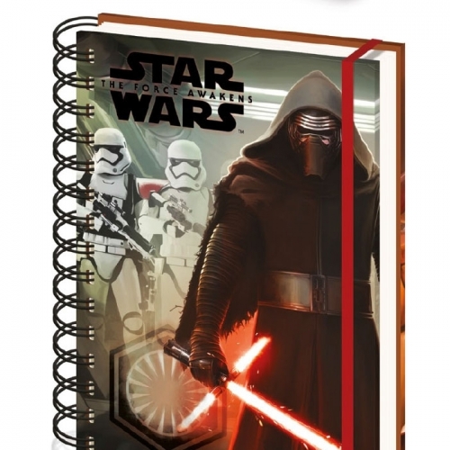 Star Wars Episode VII - Cahier à spirale A5 Kylo Ren & Troopers