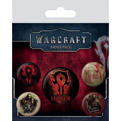 Warcraft - Pack 5 badges The Horde